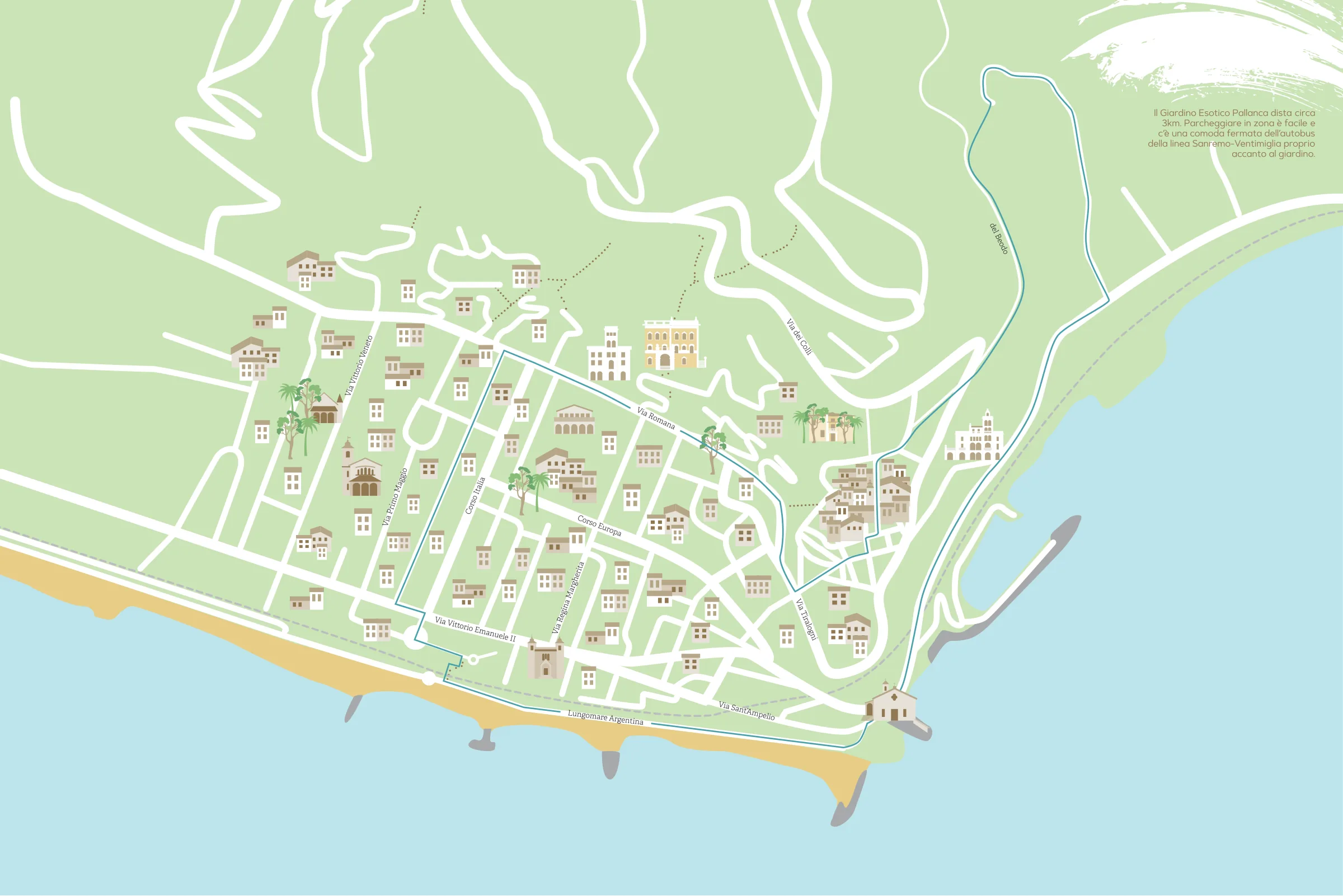 Mappa illustrata · Sulle tracce di Monet